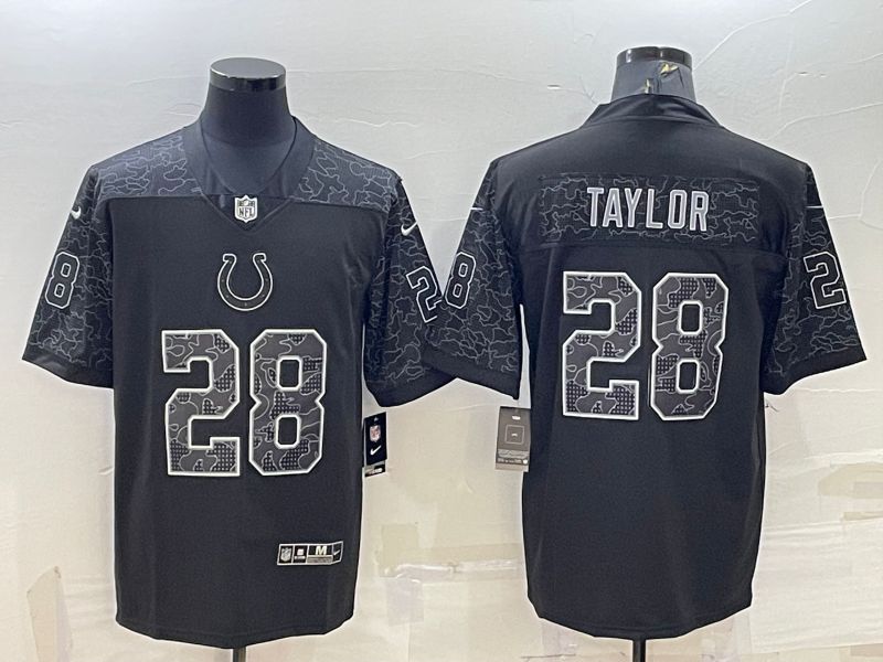 Men Indianapolis Colts #28 Taylor Black Reflector 2022 Nike Limited NFL Jersey->indianapolis colts->NFL Jersey